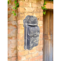 Smalle Brievenbus Postbus Nostalgie Verzinkt Vintage Brocante Hangend Shabby Zwart Langwerpig Model